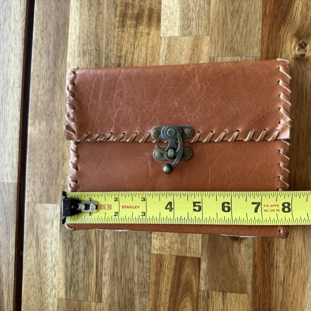 Vintage Leather Journal Diary Notebook Handmade 8X6 Safety Lock Crafted READ